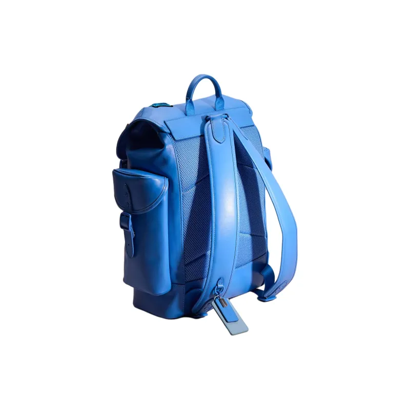 COACH Hitch Delicate Calfskin Backpack Large Size Unisex Blueberry-1