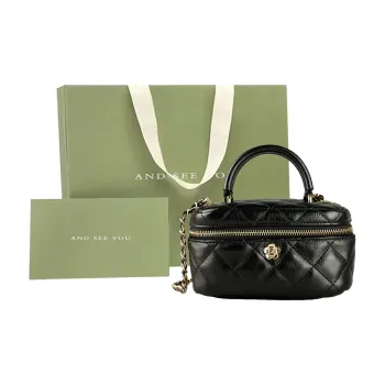 ANDSEEYOU Cow Leather Handbag Regular Women's Black
