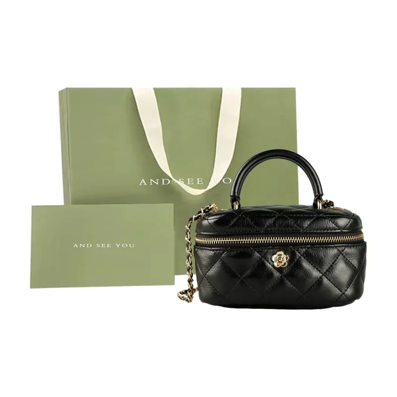 ANDSEEYOU Cow Leather Handbag Regular Women's Black-0