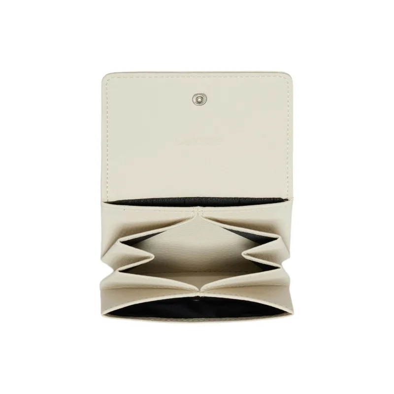 LACOSTE PU Leather Card Holder Women's White-2