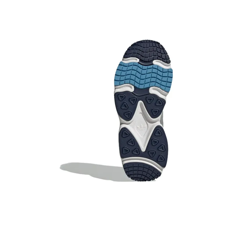 Adidas Originals Ozmillen Anti Slip Wear Resistant Low Top Kids Lifestyle Shoes Silver Blue Teenagers-4