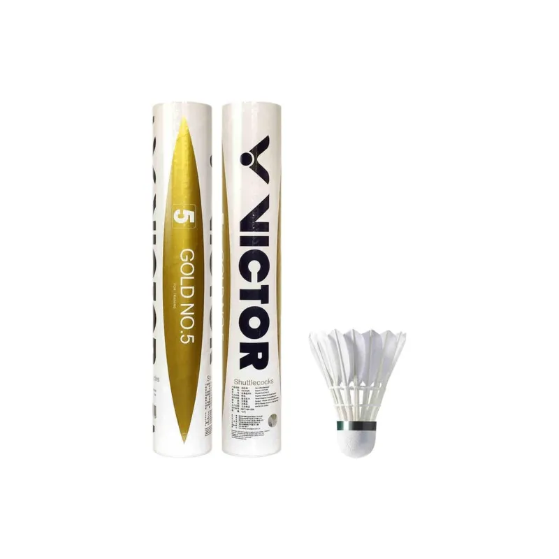 VICTOR GOLD NO.1 Duck Feather Shuttlecock 12 Pack CiGu Duck Feather Middle Board Duck Feather Outdoor Shuttlecocks-0