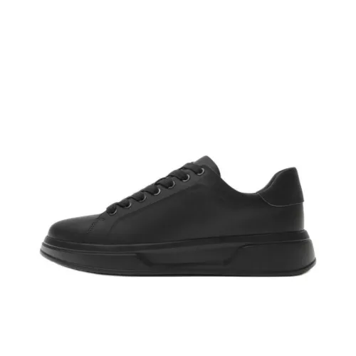 ZARA Skateboard Shoes Men Low-Top Black