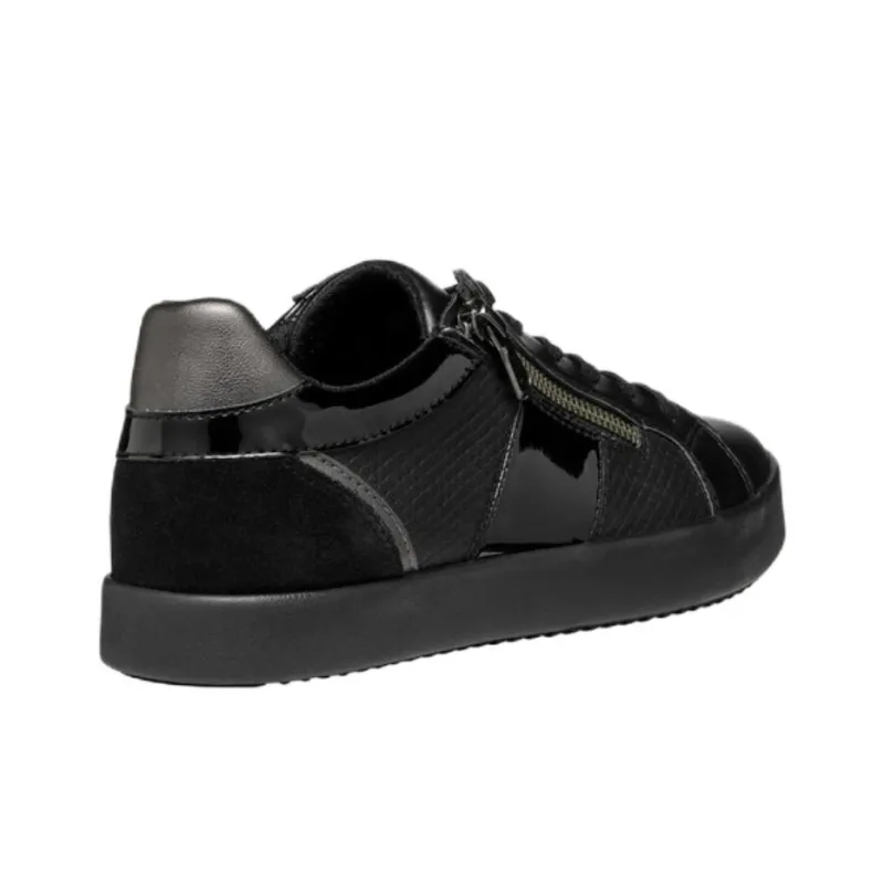 GEOX Slip Resistant Low Top Skateboard Shoes Women's Black-2