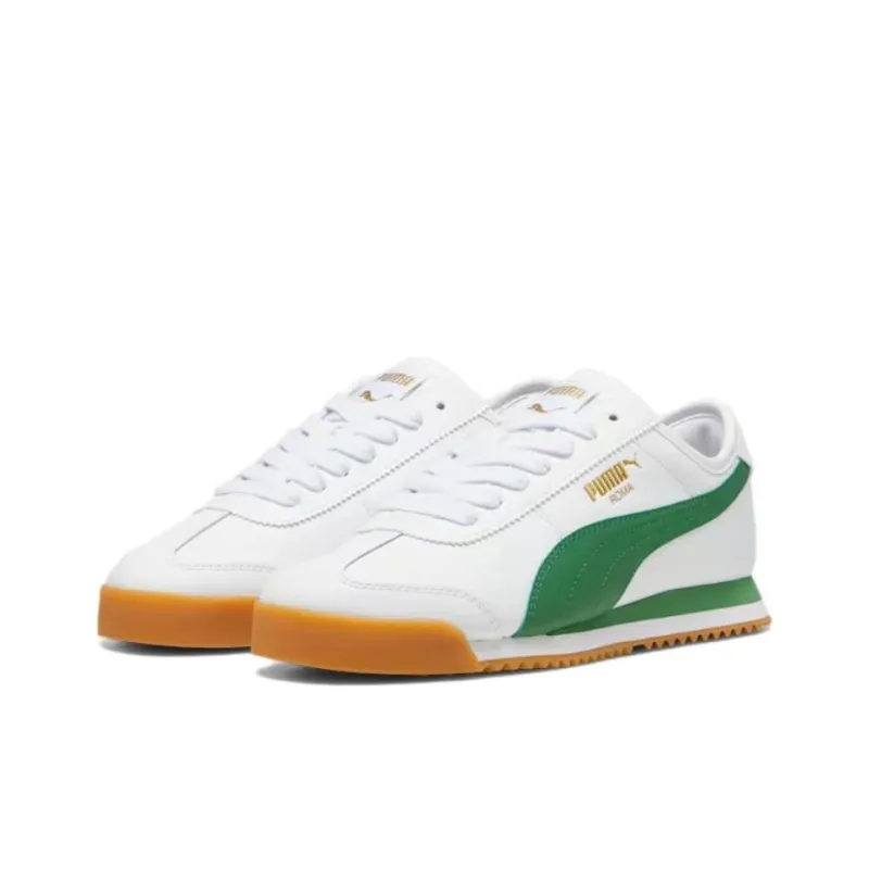 PUMA Roma Anti Slip Wear Resistant Low Top Casual Shoes Unisex White-2