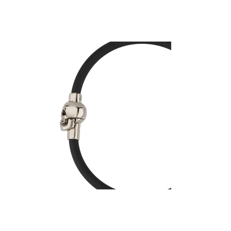 Alexander McQueen Rubber Cord Skull Bracelet-1