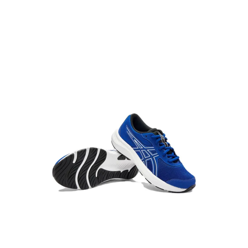 Asics CONTEND 9 Anti Slip Wear Resistant Low Top Kids' Running Shoes Blue White Teenagers-5