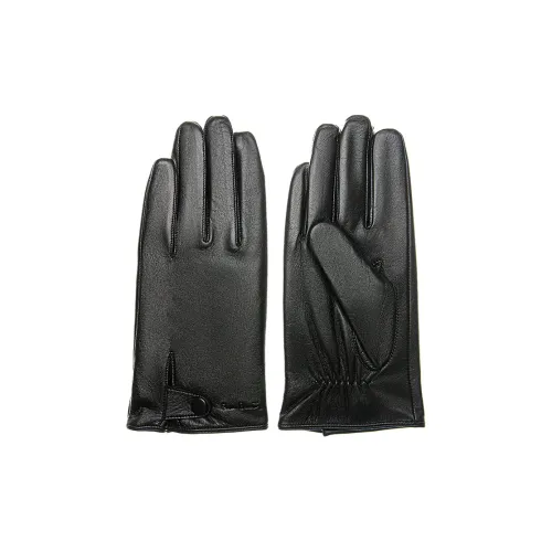PIERRE CARDIN Goatskin Genuine Leather Glove Men's Black