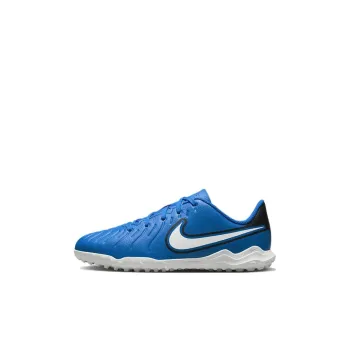 Nike Tiempo Legend 10 Anti Slip Wear Resistant Low Top Kids' Soccer Shoes Blue White Kids'