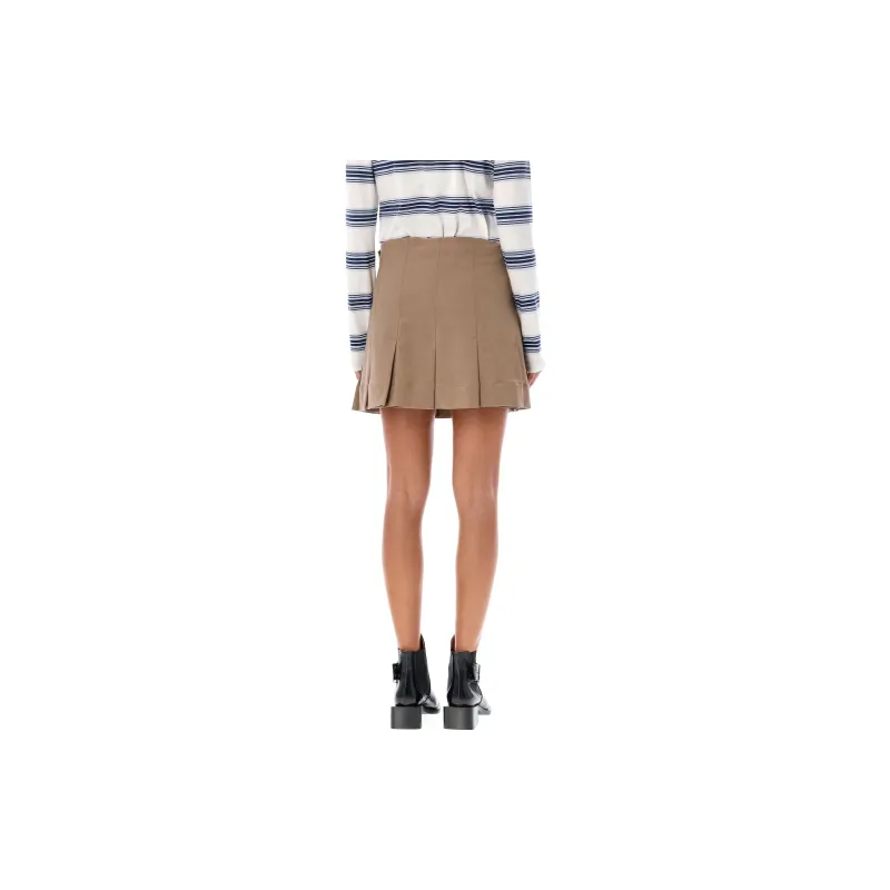 GANNI Drapey Mélange Mini Skirt-1