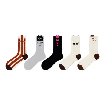 CHIKOKU Mid-Calf Socks Women's 5 Pack