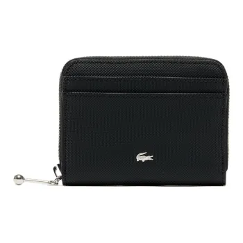 LACOSTE Synthetic Leather Wallet Trumpets Women's Black
