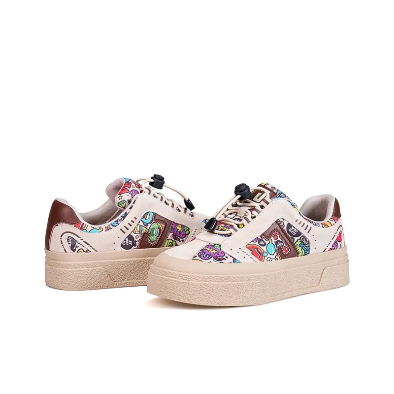 Joy&Mario Height Increasing Low-Top Skateboard Shoes Women's-3