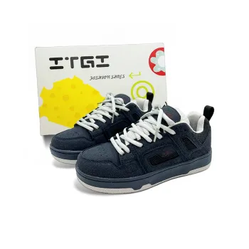 ITGI Slip Resistant Cushioning Low Top Skateboard Shoes Unisex Blue
