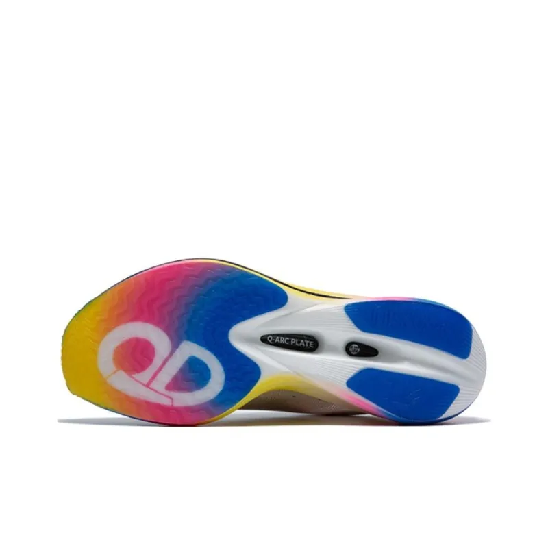 QIAODAN Flying Shadow PB4.0 Cushioning Breathable Low-Top Carbon Plate Marathon Running Shoes Men's White Pink-4