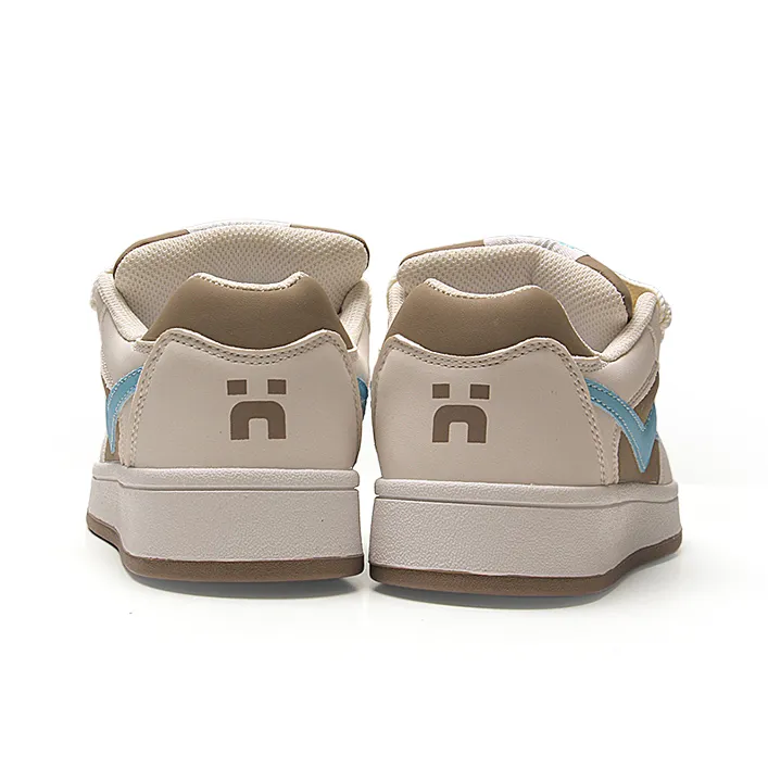 STUR YSN Low Top Skateboard Shoes Women's White Mocha-5