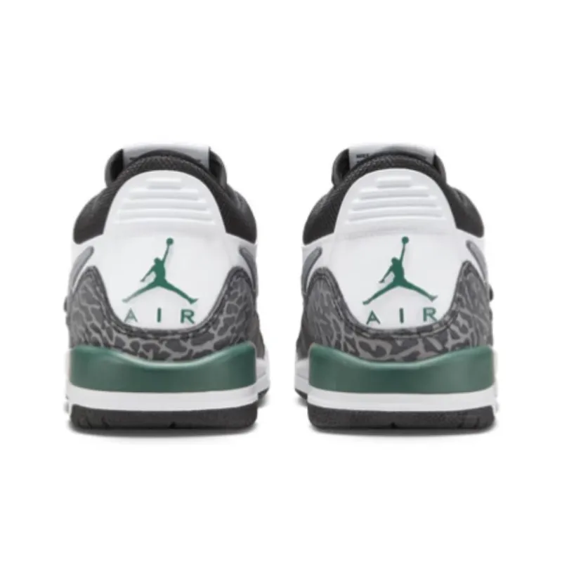 Jordan Legacy 312 Anti Slip Wear Resistant Low Top Children's Basketball Shoes White Gray Green Unisex-4