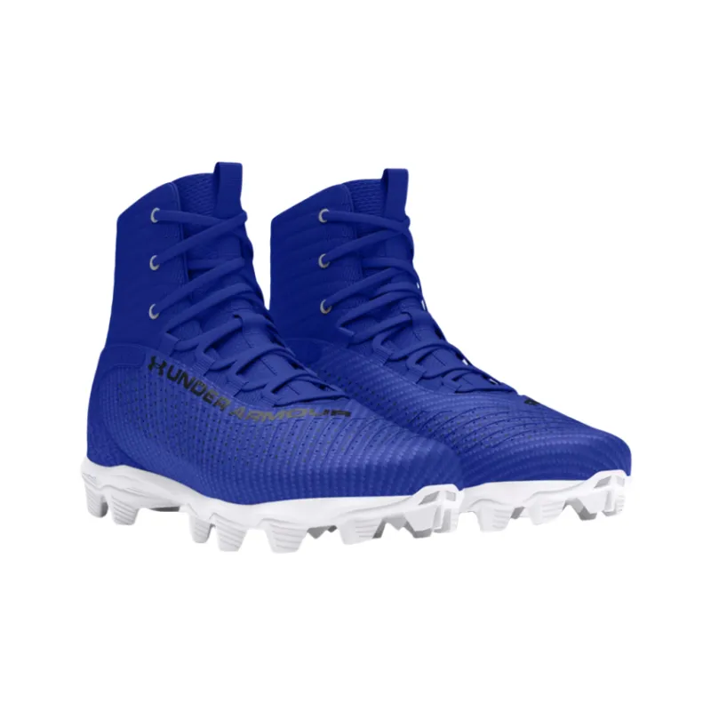 Under Armour Highlight 2 Slip Resistant And Abrasion Resistant Support Soccer Shoes Men's White Blue-2