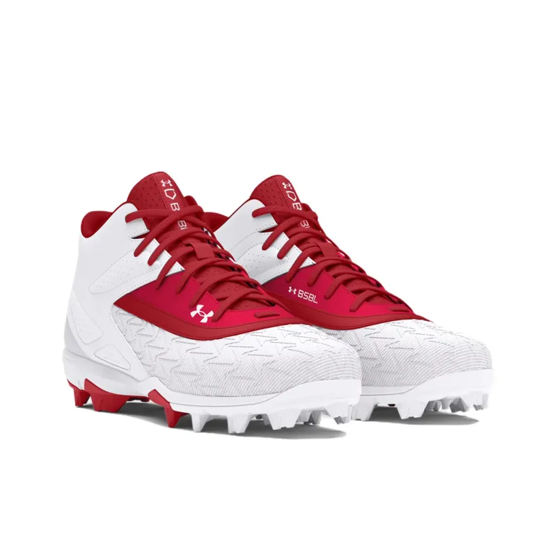 Under Armour Leadoff Slip Resistant High Top Training Shoes Men's White-3