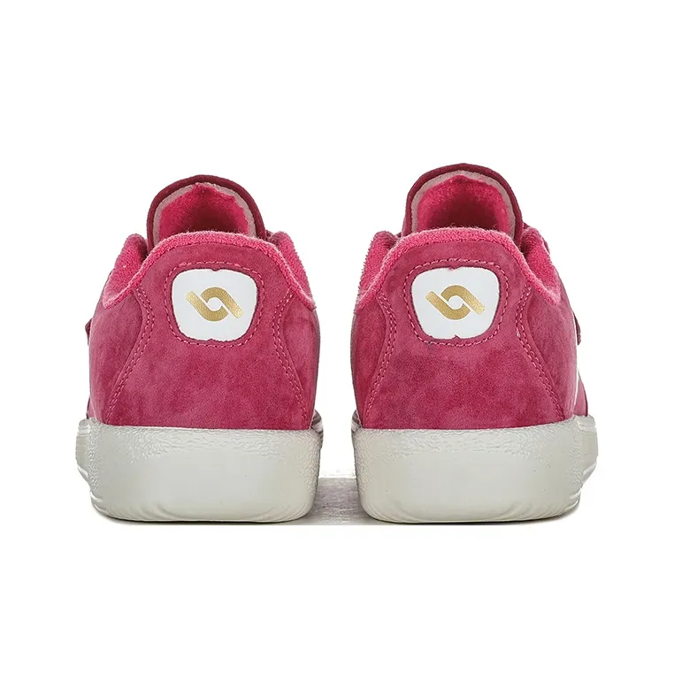 HOMDOON Anti Slip Wear Resistant Low Top Training Shoes Unisex Red White-4