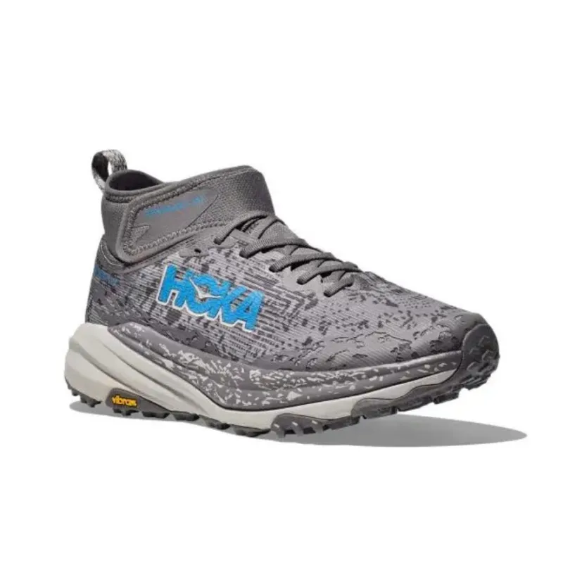HOKA ONE ONE SPEEDGOAT 6 Slip Resistant Rebound Mid Top Running Shoes Men's Gray-3
