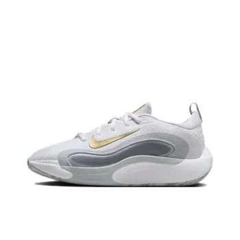 Nike ISOFLY Slip Resistant Cushioning Breathable Low Top Children's Basketball Shoes White/Cool Gray Teenagers