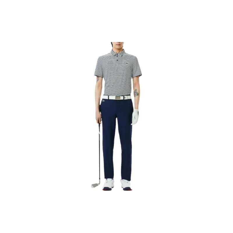LACOSTE Striped Polo Shirt-4
