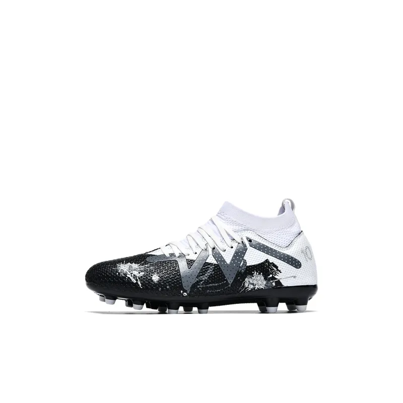Kuding Soccer Shoes Unisex Low Top Pink/White Gray/White/Neon Green-8