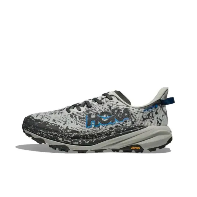 HOKA ONE ONE SPEEDGOAT 6 Cushioning, Slip Resistant, Rebound Low Top Running Shoes Women's Gray Black-0