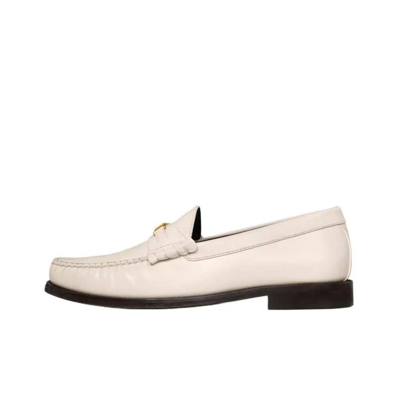 CELINE Luco Loafers Women's Beige-0