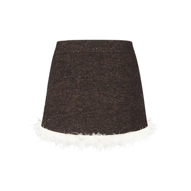 HERLIAN Casual Short Skirts Women's Brown-1