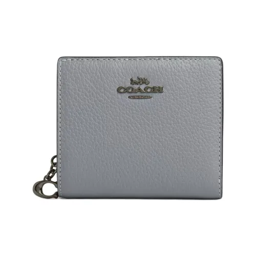 COACH Snap Wallet Wallets Gray Blue