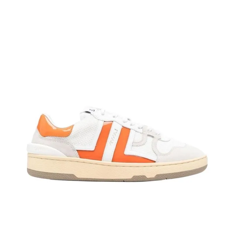 Lanvin Low Top Stylish Skateboarding Shoes Women's White Orange-1