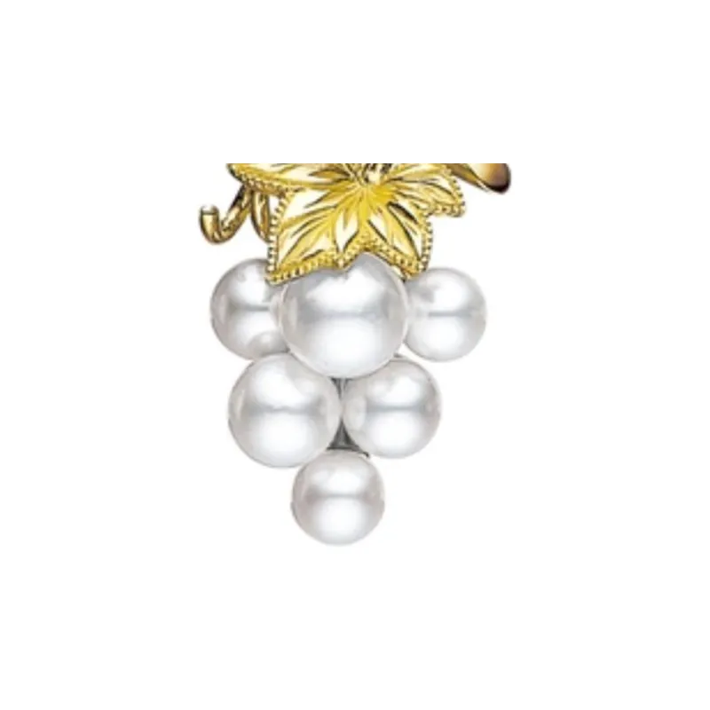 MIKIMOTO Pearl Brooches Unisex Gold/White-1