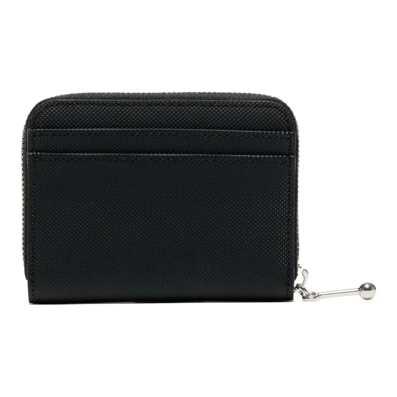 LACOSTE Synthetic Leather Wallet Trumpets Women's Black-1