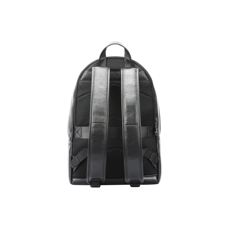 BOPAI Top Grain Cow Leather Backpack Laptop Bags Regular Unisex Black White Red-4