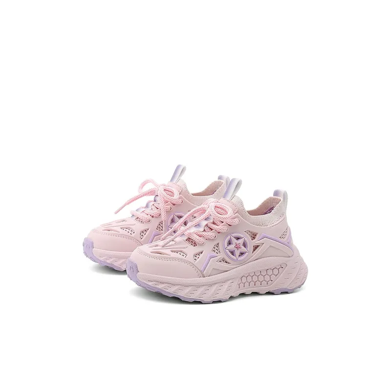 Jeep Anti Slip Wear Resistant Low Top Kids' Running Shoes Snowflake Pink Kids'-6