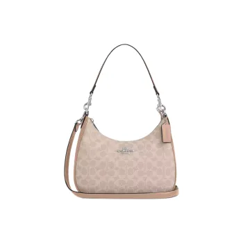 COACH Teri Coated Canvas Portable Crossbody Bag, Shoulder Bag Large Size Women's Sand