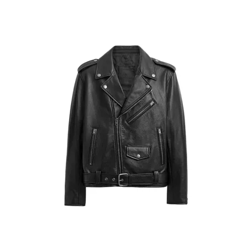 COACH Leather Jackets Men Black