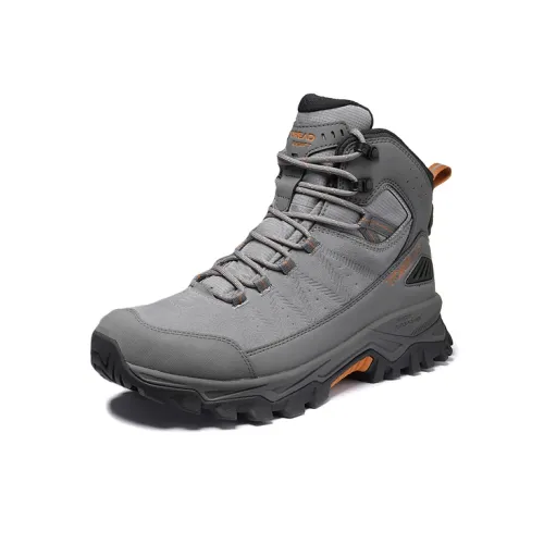 TOREAD Anti Slip Wear Resistant Mid Top Hiking Shoes Men's Gray