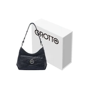 GROTTO Sheepskin Shoulder Bag Women's Black