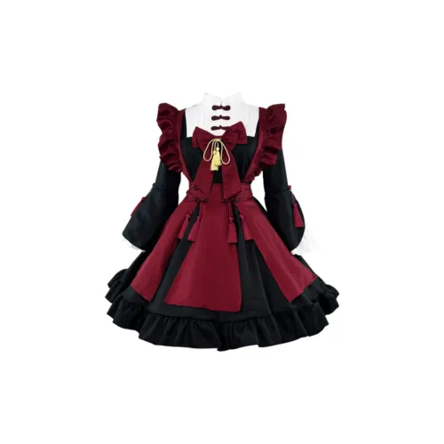 OUTDOORPRINCE Lolita Dresses Women's Black/Red