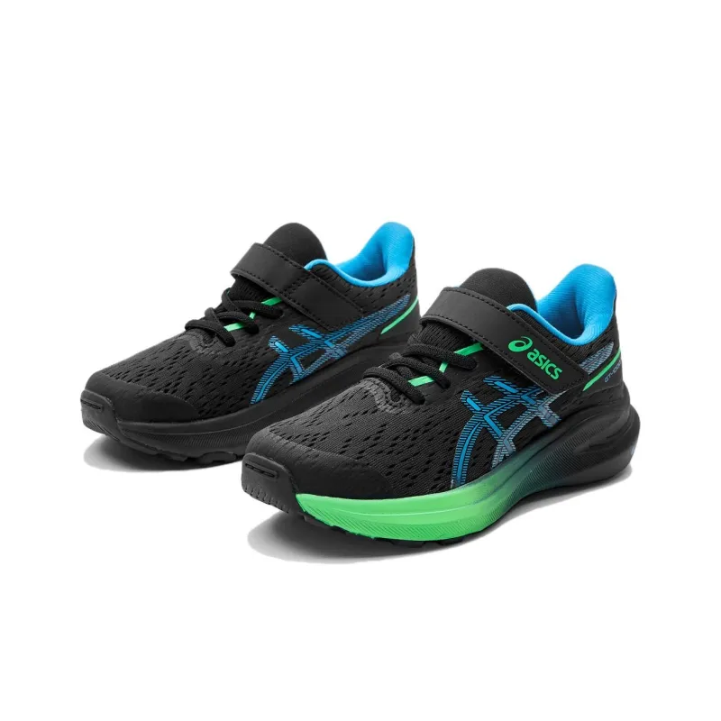 Asics GT 1000 13 Slip Resistant Abrasion Resistant Shock Absorbers Low Top Kids' Running Shoes Black Green Teenagers-2