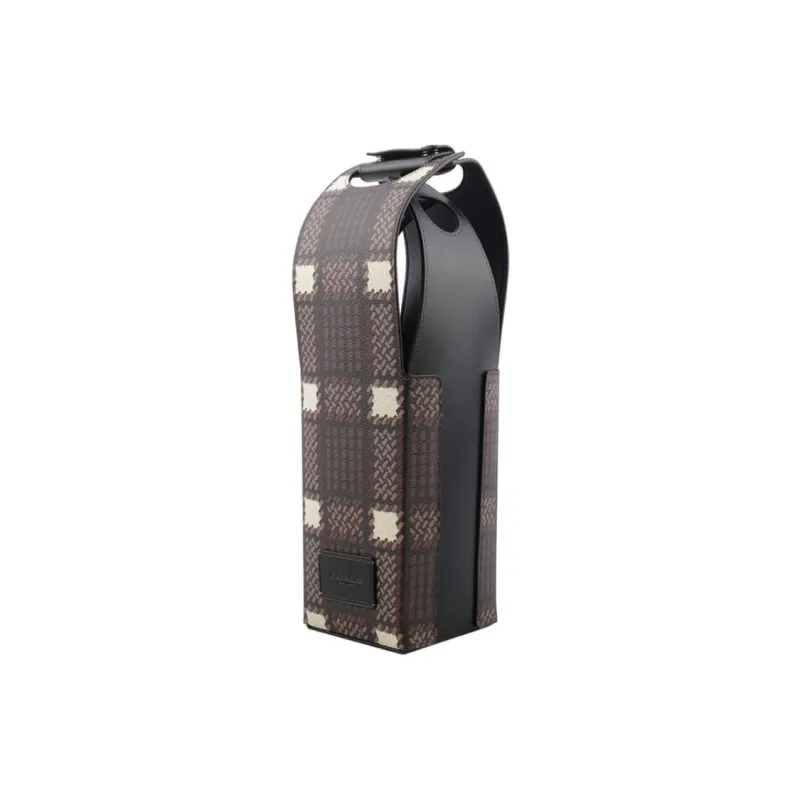COACH Carrier Canvas With Leather Wine Bag Handbag Unisex Bronze & Black-2