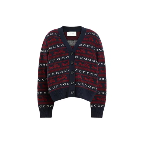 COACH Knitwear Women's Blue/Red