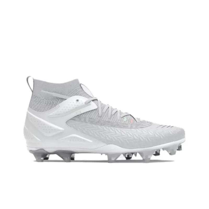 Under Armour Slip Resistant Breathable Mid Top Training Shoes Men's Silver Gray-1