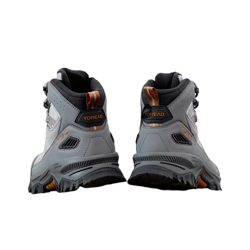 TOREAD Anti Slip Wear Resistant Mid Top Hiking Shoes Men's Gray-2