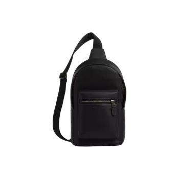 COACH Rowan Pebbled Leather Crossbody Fanny Pack Small Size Men's Black