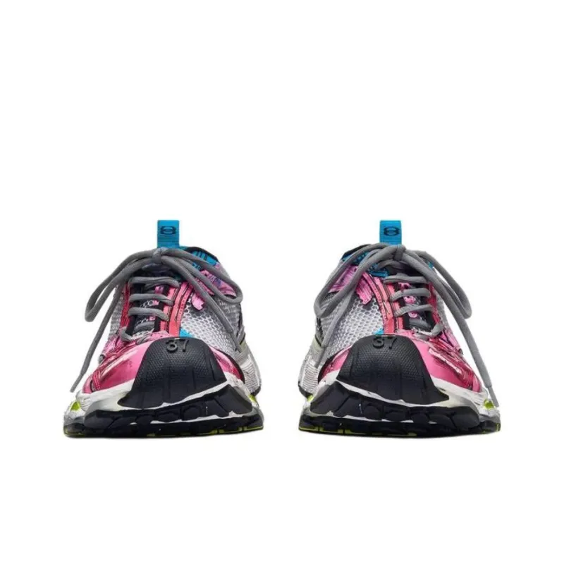 Balenciaga Stapler Low-Top Chunky Sneakers Women's Multicolor-3