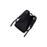Leather shoulder bag with metal logoed hook